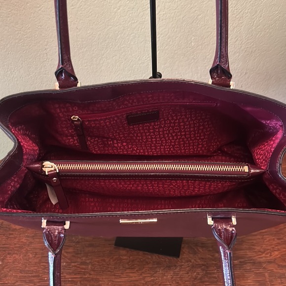 Kate Spade ♠️ New York, Bixby Place Mulled Wine Leather Elena Satchel - Picture 10 of 13